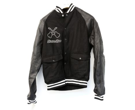 Status Quo- embroidered padded Jacket with Leather arms, size L, with a Status Quo- Heavy Traffic waterproof Jacket, size XL.