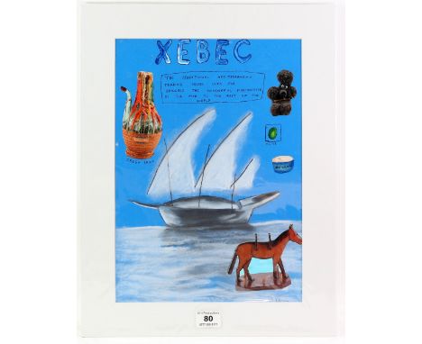 Vic Reeves (British, b.1959), 'XEBEC', print, signed and mounted, 40 x 52 cm.         