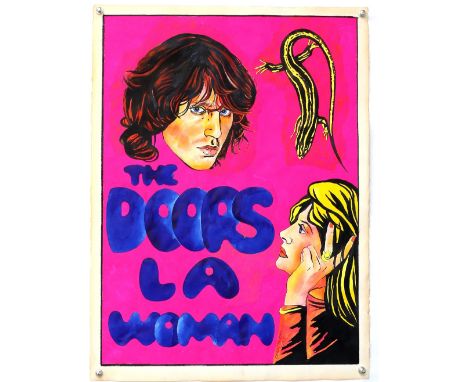 The Doors 'La Woman' - Original hand painted artwork by John Judkins, signed, flat, 56 x 76 cm.  Background: I Was Lord Kitch