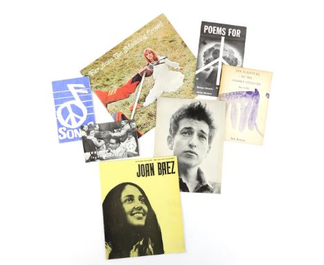 Programmes from the 1960's including Bob Dylan 17th May 1964 at Royal Festival Hall, Joan Baez souvenir brochure 1965, Jack K