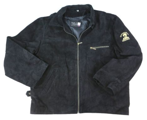 Hendrix Experience - Promotional Suede leather jacket with embroidered design on the arm, size XL..         
