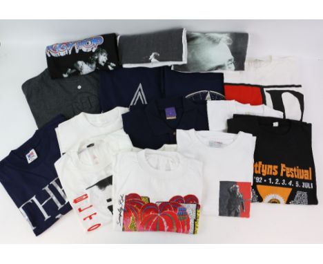 85+ Original tour / promotional T-shirts, Polo shirts and Sweat shirts, from artists including The Rolling Stones, Elton John