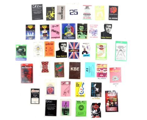 40 Music Backstage Passes for bands, artists &amp; events including The Rolling Stones, Alice In Chains, Jefferson Airplane, 