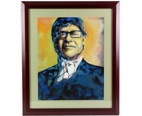 Elton John - Original painting of Elton John by James Wilkinson. The artist got Elton John to sign the canvas and then has in