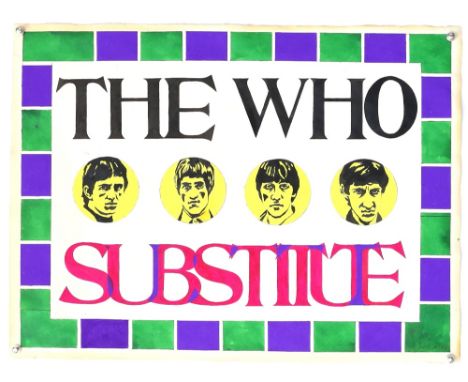 The Who 'Subsitute' - Original hand painted artwork by John Judkins, signed, flat, 56 x 76 cm.  Background: I Was Lord Kitche