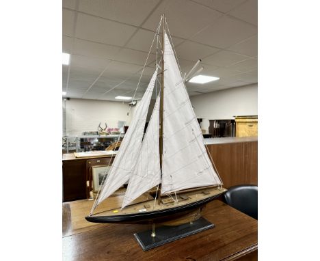 A model yacht on stand. (height 118cm)