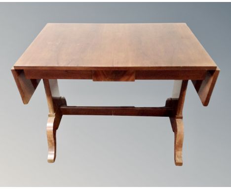 A 19th century mahogany drop leaf sofa table. (unextended length 94cm)