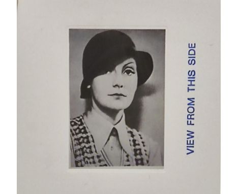Vintage Greta Garbo 35mm negatives of her in hat and in 1922 as a store model.