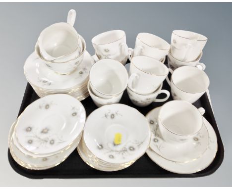 A tray containing a Lady Beth bone china tea service.