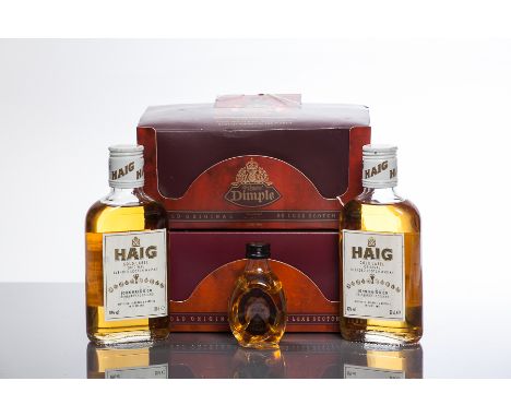 DIMPLE 12 YEARS OLD (24)
Blended Scotch Whisky. 5cl, 40% volume.
HAIG GOLD LABEL (2)
Blended Scotch Whisky. 20cl, 40% volume.