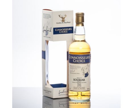 ROSEBANK 1991 CONNOISSEUR'S CHOICE AGED 18 YEARS
Lowland Single Malt Scotch Whisky, bottled March 2009. 70cl, 43% volume, in 
