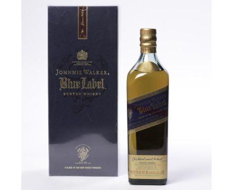 JOHNNIE WALKER BLUE LABEL
Blended Scotch Whisky, Venezuelan import, Bottle No. R543141JW. 75cl, 43% volume. 