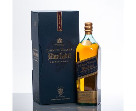 JOHNNIE WALKER BLUE LABEL
Blended Scotch Whisky, Bottle No F 149331 1litre, 43% volume. In box CONDITION REPORT: Very good.
S