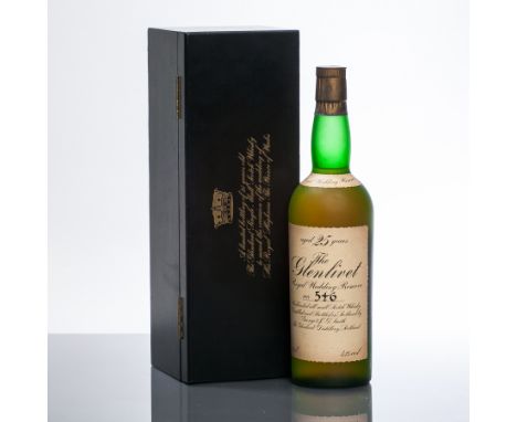 THE GLENLIVET 25 YEAR OLD ROYAL WEDDING RESERVE
'Unblended all malt Scotch Whisky. Distilled and Bottled in Scotland by Georg