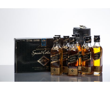 JOHNNIE WALKER BLACK LABEL (9 bottles)
Blended Scotch Whisky. 12 years old. 20cl, 43% volume, 1 in tube.
JOHNNIE WALKER SPECI