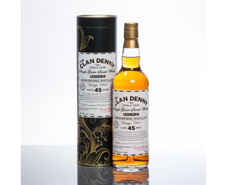 CARSEBRIDGE 1965 45 YEARS OLD THE CLAN DENNY
Single Grain Scotch Whisky. 70cl, 44.7% volume, in tube.