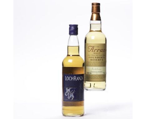 LOCHRANZA FOUNDERS' RESERVE
Blended Scotch Whisky, produced exclusively for the "Arran Founder Bondholders". 70cl, 40% volume