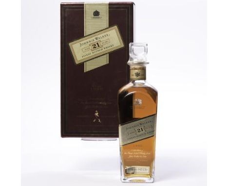 JOHNNIE WALKER AGED 21 YEARS
Blended Scotch Whisky bottled for the Japanese market, bottle no. A042729. 70cl, 43% volume, in 