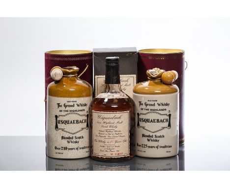 USQUAEBACH 
Blended Scotch Whisky by Twelve Stone Flagons, in ceramic flask marked HKDNP. 750ml, 43% volume, in tube.
USQUAEB