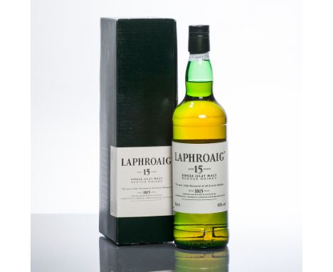 LAPHROAIG 15 YEARS OLD
Islay Single Malt Scotch Whisky. 70cl, 43% volume, in carton. 