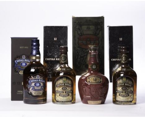 CHIVAS ROYAL SALUTE 21 YEARS OLD
Blended Scotch Whisky in 'ruby' Wade flagon in velvet pouch. 70cl, 40% volume, in carton.
CH