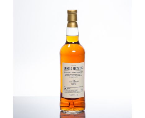 BRUICHLADDICH AGED 10 YEARS
Islay Single Malt Scotch Whisky, Private Cask Bottling, Cask No. 1001, Bottle No. 39 of 90. 700ml