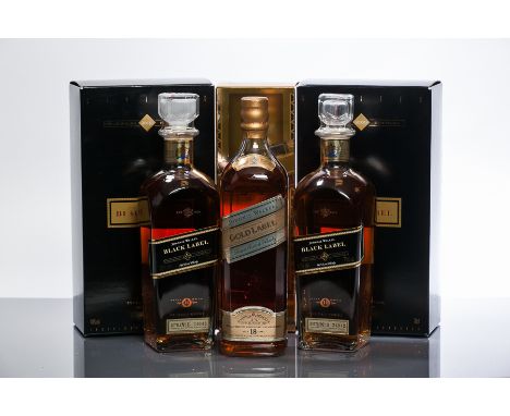 JOHNNIE WALKER GOLD LABEL 18 YEARS OLD
Blended Scotch Whisky. 0.75 litre, 43% volume, in carton.
JOHNNIE WALKER BLACK LABEL 1
