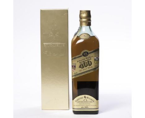 JOHNNIE WALKER KILMARNOCK 400 AGED 15 YEARS
Blended Scotch Whisky, produced for the 400th anniversary of the Burgh of Kilmarn