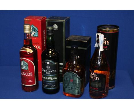 MACDONALD'S GLENCOE 8 YEAR OLD
Pure Highland Malt Whisky by R. N. MacDonald. 750ml, 57% volume, in carton.
GLENLEVEN 12 YEAR 