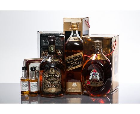 CHIVAS REGAL 12 YEARS OLD
Blended Scotch Whisky, 1 litre, 40% volume. 
DIMPLE DE LUXE 12 YEARS OLD
Blended Scotch Whisky, Dut