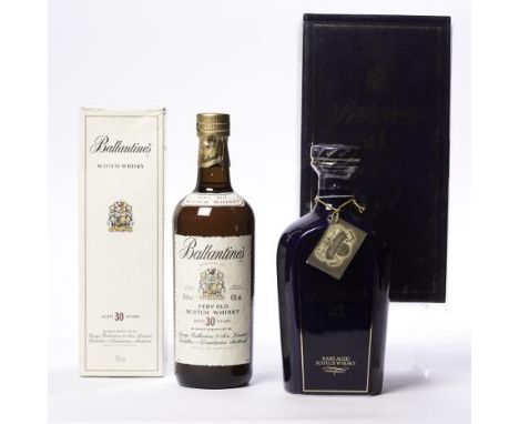 BALLANTINE'S 30 YEARS OLD
Blended Scotch Whisky. 75cl, 43% volume, in carton.
BALLANTINE'S 21 YEARS OLD
Blended Scotch Whisky