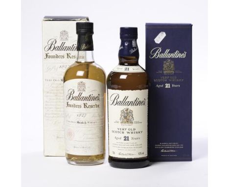 BALLANTINE'S FOUNDERS RESERVE
Blended Scotch Whisky. 750ml, 43% volume, in carton.
BALLANTINE'S 21 YEAR OLD 
Blended Scotch W