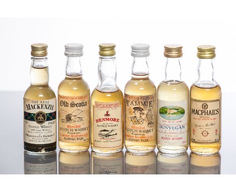 24 ASSORTED BLENDED SCOTCH WHISKY  MINIATURES
To Include: Black Douglas, Bottom Up, The Forth Bridge Centennial, Glendrostan,