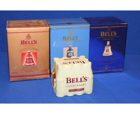 BELL'S CHRISTMAS 1991
Blended Scotch Whisky in Wade decanter, 8 years old. 70cl, 40% volume, in carton.
BELL'S 50TH WEDDING A