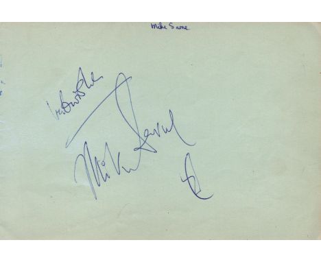 Mike Sarne Singer, Actor Signed Vintage Album Page. Good condition. All autographs come with a Certificate of Authenticity. W