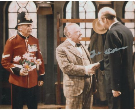 Frank Williams signed 10x8 inch Dads Army colour photo. Good condition. All autographs come with a Certificate of Authenticit