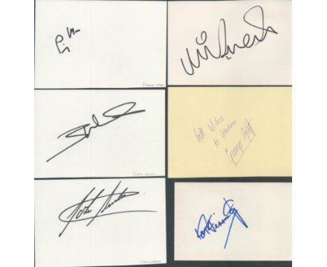 Sport collection 10, signed 6x4 inch approx white cards includes some legendary names such as George Best, Stirling Moss, Pat
