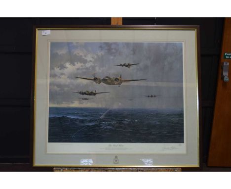 Gerald Coulson 'The First Blow' print of Blenheim Bombers published to mark the 50th anniversary of the first RAF bombing rai