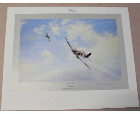 Group of aviation limited edition prints by Robert Taylor including Ramrod 792, the mount signed by the artist and Johnny Joh