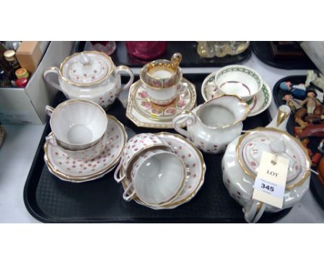 Tea for two set by Dmitrov Porcelain Gardner of Verbilki; together with further mixed china cups and saucers.