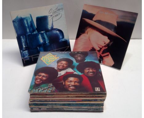 Thirty four mixed LPs, mostly soul, pop, folk, pop, electro, and disco , artists to include: The Mighty Wah; Joni Mitchell; S
