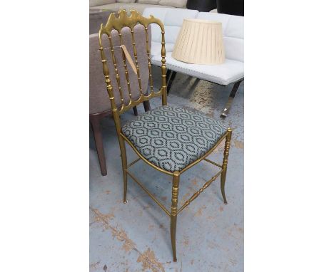 CHIAVARI CHAIR, vintage 1950's Italian brass, 100cm H. 