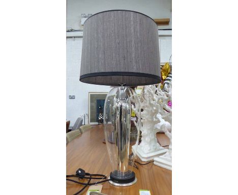 PIETER ADAM ROSEDALE LAMP, linen lamp shade, 90cm H.