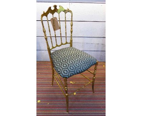 CHIAVARI CHAIR, vintage 1950's, Italian brass, 90cm H. 