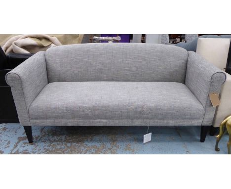 AARK SOFA, grey finish on ebonised supports, 180cm W.