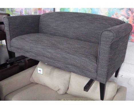 AARK SOFA, charcoal finish on ebonised supports, 160cm W.