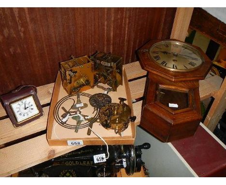 A quantity of clock movements etc., 