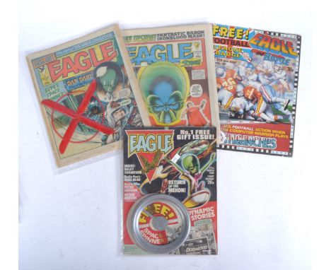 Comic Books - Eagle - a collection of x4 vintage Eagle Comics, each retaining their original 'Free Gift'. Includes;- Eagle #1