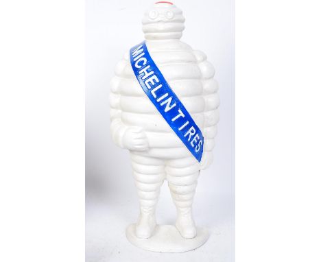 Advertising Interest - Michelin Tyres - A large vintage style cast metal doorstop featuring the iconic Bibendum / Michelin Ma