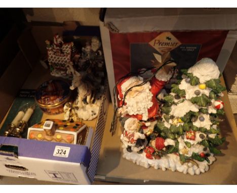 Shelf of Christmas items